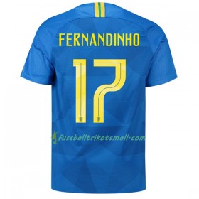 Günstige Fußballtrikots Brasilien Fernandinho 17 WM 2018 Auswärts-trikot kaufen